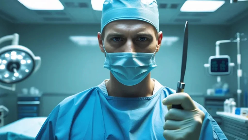 ilustração de médico que irá fazer uma cirurgia particular