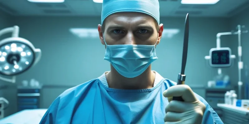 ilustração de médico que irá fazer uma cirurgia particular