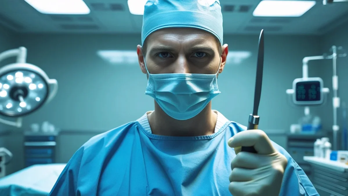 ilustração de médico que irá fazer uma cirurgia particular