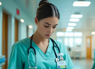 Profissional de enfermagem lidando com processo de licenciamento profissional junto ao conselho de enfermagem