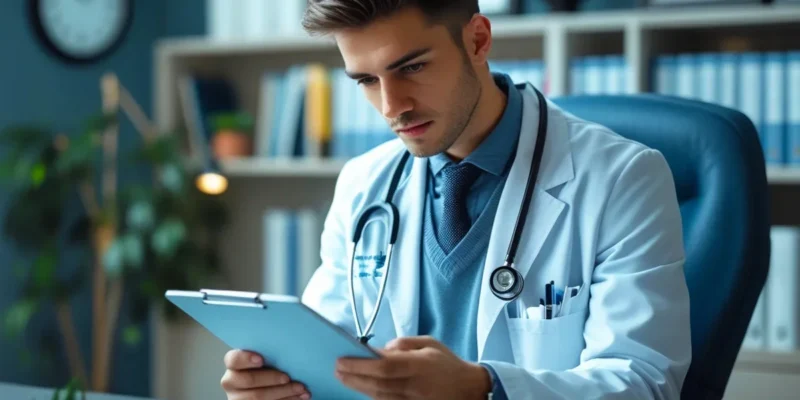 Ilustração de trabalhador com atestado médico e banco de horas explicando direitos trabalhistas