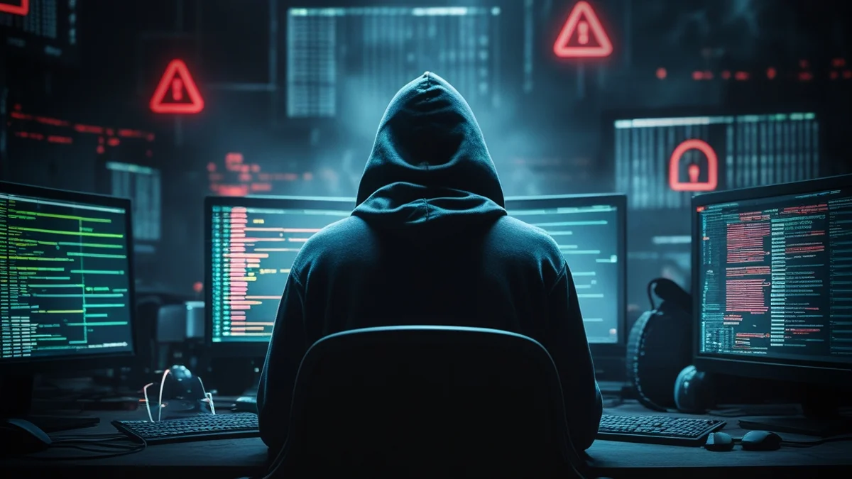 Homem misterioso usando internet representando a ação contra crimes de ódio online