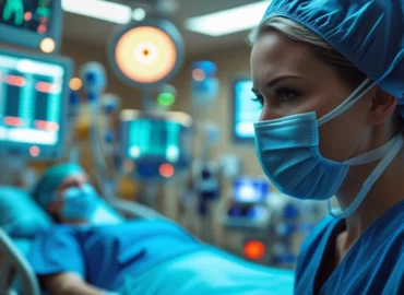 Um médico especialista aponta para um documento, explicando a um paciente os detalhes sobre a cobertura de uma cirurgia reparadora pelo plano de saúde, com foco no laudo médico.
