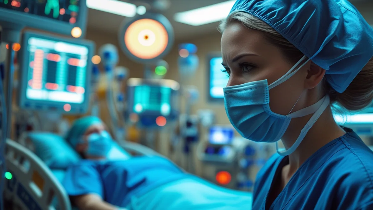 Um médico especialista aponta para um documento, explicando a um paciente os detalhes sobre a cobertura de uma cirurgia reparadora pelo plano de saúde, com foco no laudo médico.