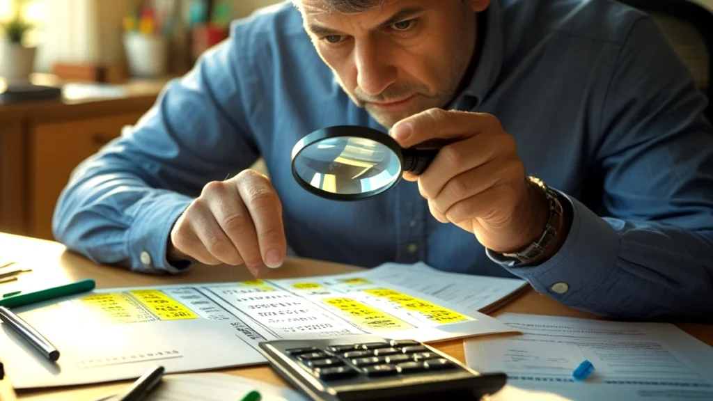 Ilustração de uma calculadora mostrando valor alto com a legenda "Taxa de Evolução de Obra Não Informada", representando a surpresa e a cobrança abusiva de juros de obra para compradores de imóvel na planta.