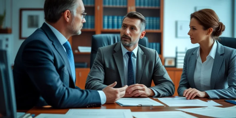 Advogado especialista em direito sucessório explicando a divisão de herança em caso de multiparentalidade (filiação socioafetiva e biológica) para cliente.