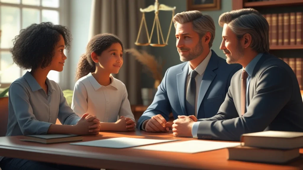 Herdeiros consultando documentos de inventário e contrato de aluguel de imóvel que está em nome de pessoa falecida.