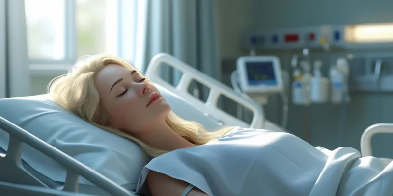 Paciente em leito hospitalar aguardando transferência, ilustrando o direito ao atendimento em rede particular pelo SUS.