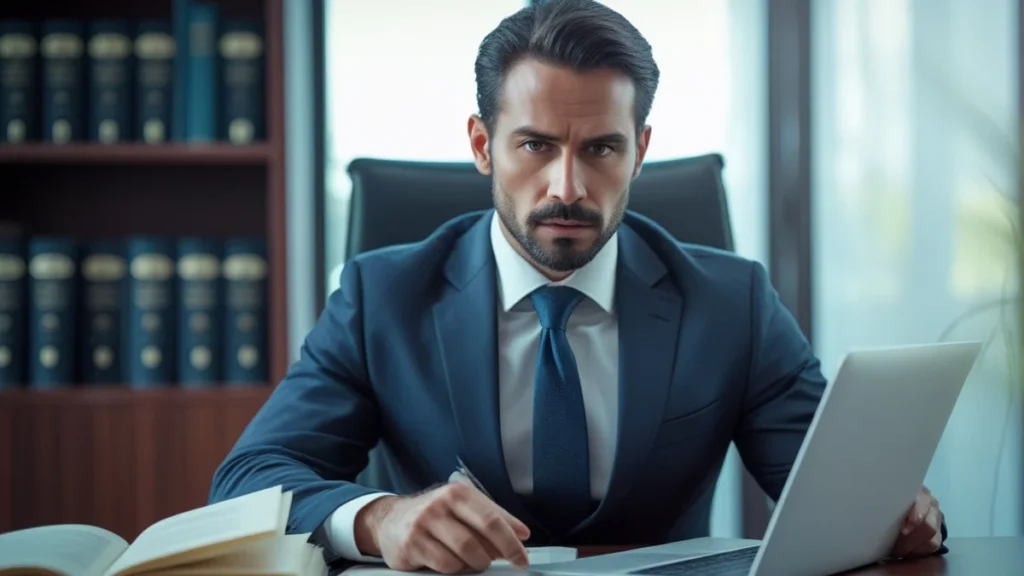 Advogado em São Paulo analisando matrícula de imóvel para comprovar venda em duplicidade por construtora.