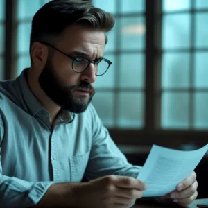 Advogado em São Paulo analisando extrato bancário para peticionar desbloqueio de conta salário retida judicialmente por dívida.