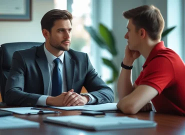 Advogado em reunião consultiva explicando o processo de desbloqueio de conta bancária judicial em São Paulo.