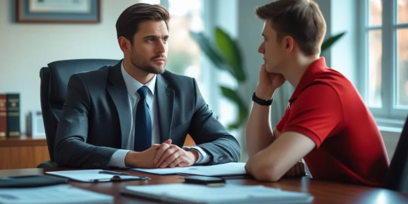 Advogado em reunião consultiva explicando o processo de desbloqueio de conta bancária judicial em São Paulo.
