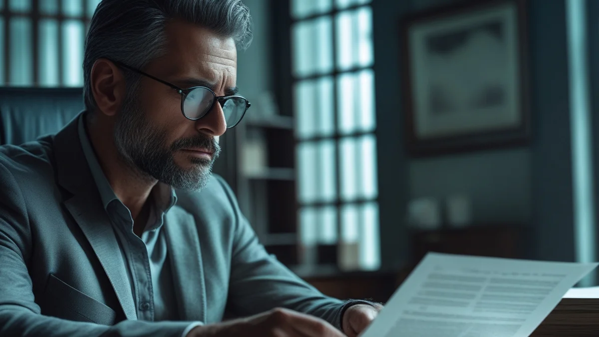 Pessoa segurando carta de negativa de seguro com expressão de preocupação, representando conflitos de boa-fé em contratos.