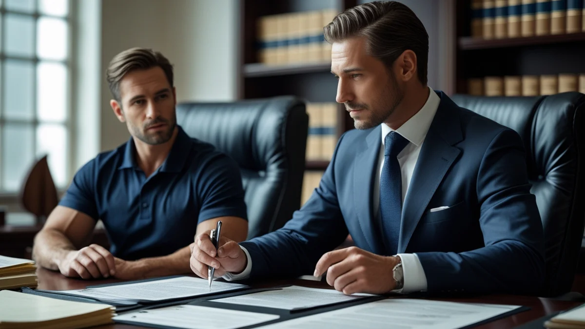 Advogado assinando contrato de doação de imóvel com cláusula de reserva de usufruto vitalício.