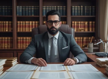 Advogado em São Paulo explicando documentos para processo de revisão de pensão alimentícia e capacidade contributiva.