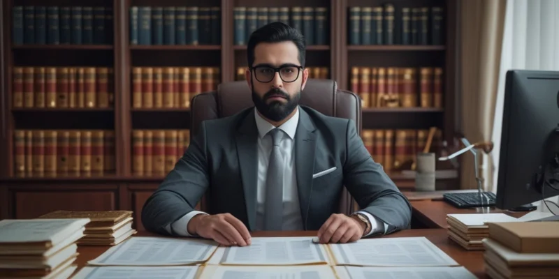 Advogado em São Paulo explicando documentos para processo de revisão de pensão alimentícia e capacidade contributiva.