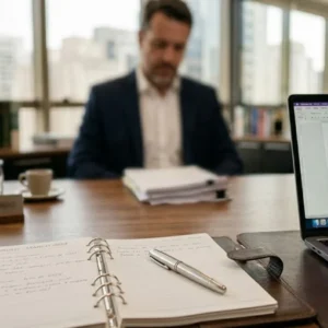 Escritório de advocacia corporativo em São Paulo analisando documentos trabalhistas sobre o prazo de pagamento de férias conforme a CLT.
