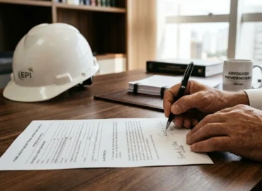 Documentação técnica PPP sobre mesa de madeira para pedido de aposentadoria especial de trabalhador exposto a risco.